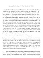 Phân tích lợi ích của hồ sơ sức khỏe cá nhân