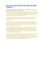 Tại sao 16 người việt làm việc bằng một người singapore 