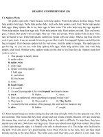 Đáp án phần đọc hiểu Anh văn thi công chức Tỉnh Quảng Nam 2016