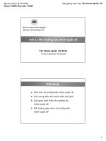International finance session 1 thị trường tài chính quốc tế 
