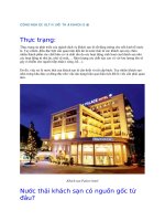 Công nghệ xử lý nước thải khách sạn