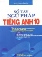 SỔ TAY NGỮ PHÁP TIẾNG 10