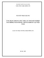 Ứng dụng khung itil cho các doanh nghiệp tài chính, ngân hàng, chứng khoán tại việt nam