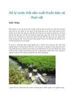 Xử lý nước thải sản xuất thuốc bảo vệ thực vật