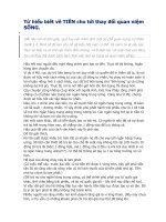 Từ hiểu biết về TIỀN cho tới thay đổi quan niệm SỐNG 