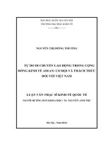 Tự do di chuyển lao động trong cộng đồng kinh tế ASEAN cơ hội và thách thức đối với việt nam