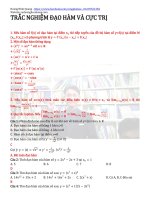 Trắc nghiệm đạo hàm