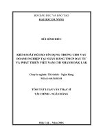 Kiểm soát rủi ro tín dụng trong cho vay doanh nghiệp tại ngân hàng TMCP đầu tư và phát triển việt nam   chi nhánh đắk lắk 