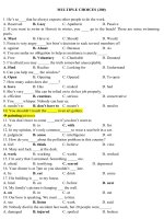 Đáp án phần trắc nghiệm Anh văn thi công chức Quảng Nam 2016