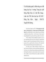 Các biện pháp quản lý nhằm nâng cao chất lượng dạy học ở trường Trung học phổ thông Hiệp Hoà số 2 tỉnh Bắc Giang