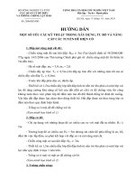 HƯỚNG DẪN MỘT SỐ YÊU CẦU KỸ THUẬT TRONG XÂY DỰNG, TU BỔ VÀ NÂNG CẤP CÁC TUYẾN ĐÊ HIỆN CÓ