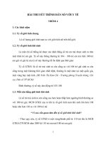 BÀI THUYẾT TRÌNH dân số với y tế