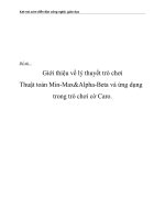 Tiểu luận Dùng thuật toán Minmax và cắt tỉa Alpha Beta xây dựng Game Karo