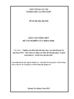 Báo cáo tổng kết đề tài nghiên cứu diễn biến khí hậu, thủy văn tỉnh quảng trị giai đoạn 1993   2013 dưới tác động của biến đổi khí hậu phục vụ phát triển kinh tế   xã hội trên địa bàn tỉnh