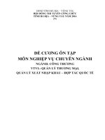 Tài liệu thi tuyển công chức ngành công thương tỉnh bà rịa   vũng tàu năm 2016 chuyên ngành quản lý thương mại 