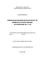Nghiên cứu xác định và thực hiện mục tiêu dạy học các kiến thức thấu kính mỏng, mắt, các tật của mắt  trong chương mắt, các dụng cụ quang vật lý lớp 11- THPT