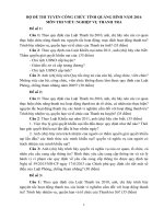 Đề thi tuyển công chức thanh tra nhà nước chăn nuôi thú y tỉnh quảng bình năm 2016 (môn thi viết) 