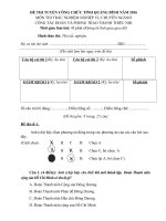 Đề thi tuyển công chức ngành công tác đoàn và phong trào thanh thiếu nhi tỉnh quảng bình năm 2016 (môn thi trắc nghiệm gồm 20 đề) 