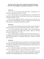 Đề thi tuyển công chức ngành dược tỉnh quảng bình năm 2016 (môn thi viết) 