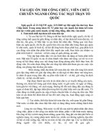 Tài liệu thi công chức, viên chức ngành công tác mặt trận tổ quốc 