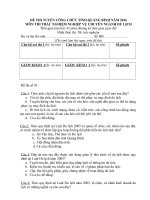 Đề thi tuyển công chức ngành du lịch tỉnh quảng bình năm 2016 (môn thi trắc nghiệm 20 đề) 