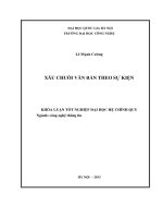 Khóa luận xâu chuỗi văn bản theo sự kiện