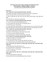 Đề thi tuyển công chức ngành dân số tỉnh quảng bình năm 2016 (môn thi trắc nghiệm gồm 20 đề) 