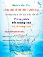 Tuyển chọn các bài toán đặc sắc về phương trình và hệ phương trình và bất phương trình