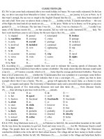 Đáp án điền từ Anh văn thi công chức quảng nam 2016