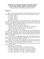 Đề thi tuyển công chức ngành quản lý thị trường tỉnh quảng bình năm 2016 (môn thi trắc nghiệm gồm 20 đề) 