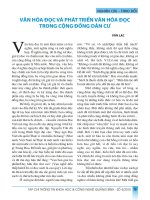 Văn hóa đọc và phát triển văn hóa đọc trong cộng đồng dân cư