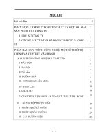 Khóa luận quy trình công nghệ, một số thiết bị chính và quy tắc vận hành 