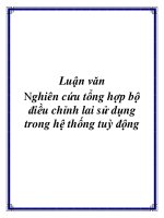 Luận văn nghiên cứu tổng hợp bộ điều chỉnh lai sử dụng trong hệ thống tuỳ động 