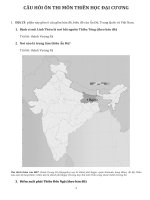 Câu hỏi ôn thi môn thiền học đại cương