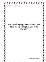Khóa luận tính toán thiết kế hệ thống lái xe toyota corolla 