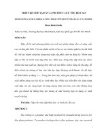 THIẾT kế CHẾ tạo XY LANH THỦY lực tốc độ CAO 