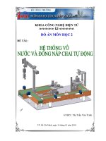 Đề Tài Hệ Thống Vô Nước Và Đóng Nắp Chai Tự Động (Kèm File PLC + Mach Orcad)