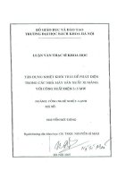 Luận văn tận dụng nhiệt khói thải để phát điện trong các nhà máy sản xuát xi măng với công suất điện 3   5MW 