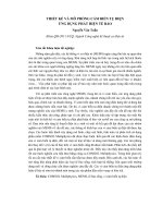 Thiết kế và mô phỏng cảm biến tụ điện ứng dụng phát hiện tế bào