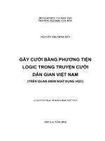 Gây cười bằng phương tiện logic trong truyện cười dân gian việt nam (trên quan điểm ngữ dụng học) 