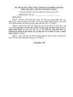 Đề thi tuyển công chức ngành tư pháp tỉnh quảng bình năm 2016 (môn thi viết gồm 20 đề) 