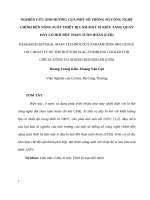 NGHIÊN cứu ẢNH HƯỞNG của một số THÔNG số CÔNG NGHỆ CHÍNH đến NĂNG SUẤT THIẾT bị làm mát xỉ KIỂU TANG QUAY đáy lò hơi đốt THAN TUẦN HOÀN (CFB) 