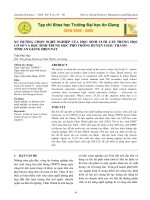 Xu hướng chọn nghề nghiệp của học sinh cuối cấp trung học cơ sở và học sinh trung học phổ thông huyện châu thành tỉnh an giang hiện nay