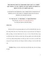 MỘT PHƯƠNG PHÁP xác ĐỊNH điều KIỆN CHÁY của NHIÊN LIỆU TRONG các QUÁ TRÌNH làm VIỆC KHÔNG ổn ĐỊNH của ĐỘNG cơ tên lửa NHIÊN LIỆU rắn 