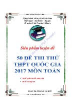 Trích đoạn siêu phẩm 50 đề thi thử THPT quốc gia 2017 môn  toán(1)