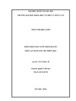 Khái niệm nhà nước pháp quyền tiếp cận dưới góc độ triết học 
