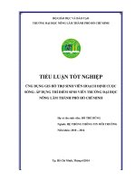 ỨNG DỤNG GIS HỖ TRỢ SINH VIÊN HOẠCH ĐỊNH CUỘC SỐNG: ÁP DỤNG THÍ ĐIỂM SINH VIÊN TRƯỜNG ĐẠI HỌC NÔNG LÂM THÀNH PHỐ HỒ CHÍ MINH