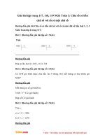 Giải bài tập trang 117, 118, 119 SGK Toán 3: Chia số có bốn chữ số cho số có một chữ số