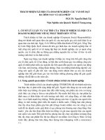 TRÁCH NHIỆM XÃ HỘI CỦA DOANH NGHIỆP: CÁC VẤN ĐỀ ĐẶT RA HÔM NAY VÀ GIẢI PHÁP