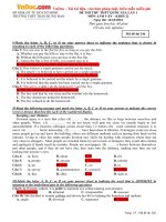 Đề thi thử THPT Quốc gia môn Tiếng Anh THPT Trần Hưng Đạo, TP. Hồ Chí Minh năm học 2016 - 2017 (Lần 1) CÓ ĐÁP ÁN